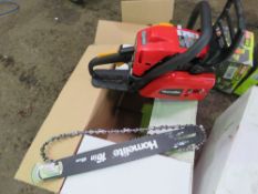 HOMELITE 42CC PETROL ENGINED CHAINSAW WITH 16" BAR, BOXED.
