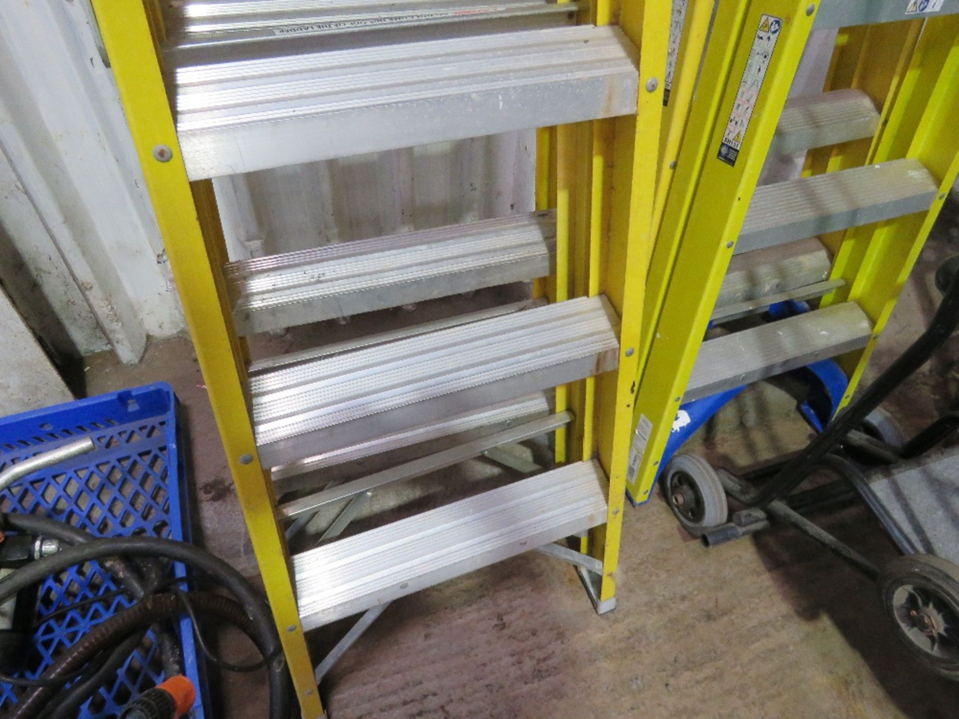 2 X GRP STEP LADDERS. THIS LOT IS SOLD UNDER THE AUCTIONEERS MARGIN SCHEME, THEREFORE NO VAT WILL - Image 2 of 5