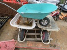 3NO WHEELBARROWS. THIS LOT IS SOLD UNDER THE AUCTIONEERS MARGIN SCHEME, THEREFORE NO VAT WILL BE
