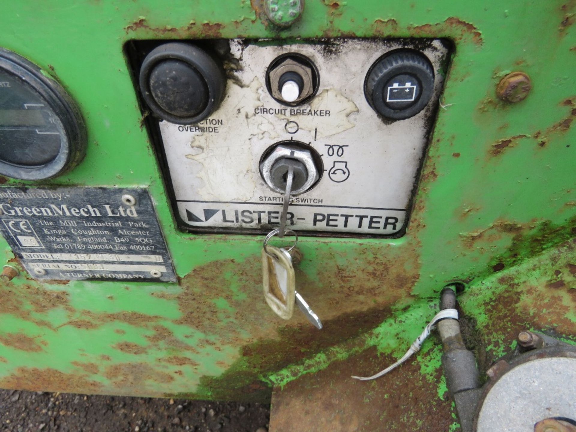 GREENMECH CHIPMASTER 152 TOWED DIESEL ENGINED CHIPPER. LISTER PETTER 3 CYLINDER ENGINE. OWNER RETIRI - Image 10 of 17