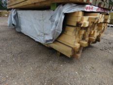 PACK OF UNTREATED TIMBER BATTENS: 1.7M LENGTH X 45MM X 55MM APPROX. (TOTAL COUNT 187NO APPROX).