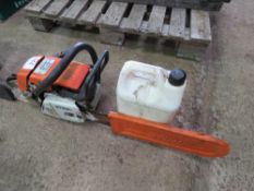 STIHL 038AV SUPER PETROL CHAINSAW WITH A CAN OF CHAIN OIL. EXECUTOR SALE. THIS LOT IS SOLD UNDER