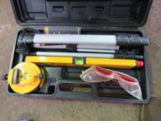 LASER LEVEL SET, LITTLE USED. EXECUTOR SALE. THIS LOT IS SOLD UNDER THE AUCTIONEERS MARGIN SCHEME