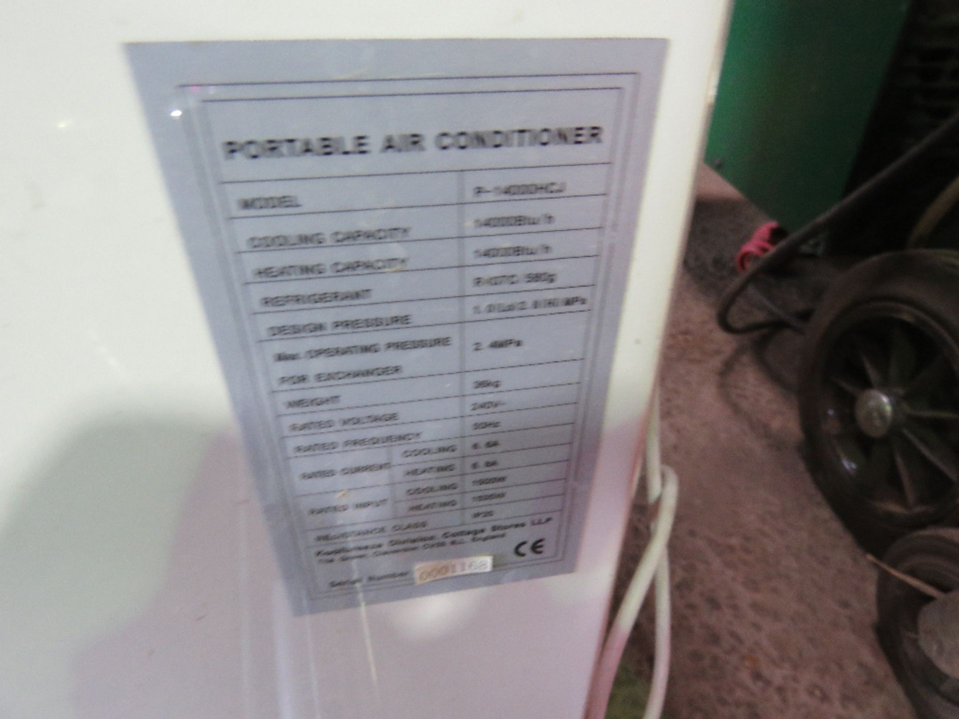 PORTABLE AIR CONDITIONING UNIT. THIS LOT IS SOLD UNDER THE AUCTIONEERS MARGIN SCHEME, THEREFORE N - Image 4 of 5