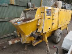 SCHWING SP1250 CONCRETE PUMP, 3052 REC HOURS, YEAR 2008 BUILD.SN:171250148. DIRECT FROM LONDON BASED