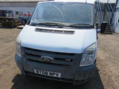 TRANSIT PANEL VAN REG:BT08 NPV 108,855 REC MILES. OWNER RETIRING. WHEN TESTED WAS SEEN TO DRIVE, S