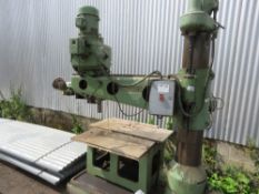 KITCHEN AND WADE RADIAL ARM DRILL, WORKING WHEN RECENTLY REMOVED FROM WORKSHOP. (WEIGHT 3-3.5TONNES