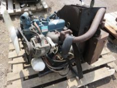KUBOTA D722 3 CYLINDER DIESEL ENGINE WITH HYDRAULIC PUMP FITTED. THIS LOT IS SOLD UNDER THE AUCTI