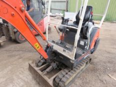 KUBOTA KX41-3S MINI RUBBER TRACKED EXCAVATOR, YEAR 2007. 2380 REC HOURS. OWNED BY VENDOR FOR APPROXI
