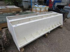BACK TO BACK POULTRY FEEDER, 7FT LENGTH APPROX.