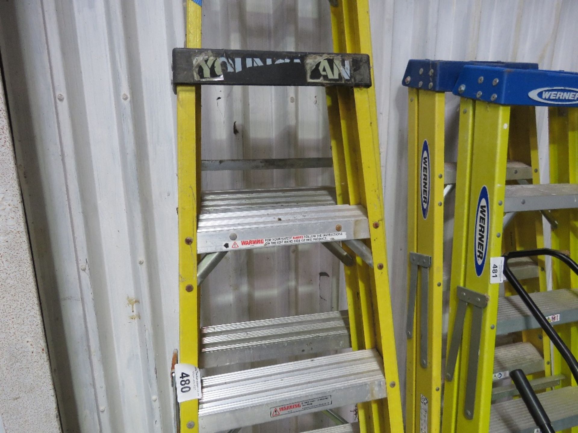 2 X GRP STEP LADDERS. THIS LOT IS SOLD UNDER THE AUCTIONEERS MARGIN SCHEME, THEREFORE NO VAT WILL - Image 3 of 5
