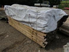 EXTRA LARGE PACK OF UNTREATED TIMBER POSTS 55MM X 45MM APPROX, 2.7M LENGTH APPROX.