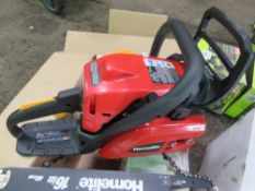 HOMELITE 42CC PETROL ENGINED CHAINSAW WITH 16" BAR, BOXED.