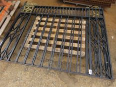 PAIR OF EXTRA HEAVY DUTY METAL DRIVEWAY GATES 1.53M HEIGHT X 2.03M WIDTH EACH APPROX. THIS LOT IS