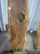 LARGE SLAB OF OAK PLANK: 40-60CM WIDTH APPROX, 2.5M LENGTH APPROX. THIS LOT IS SOLD UNDER THE AU