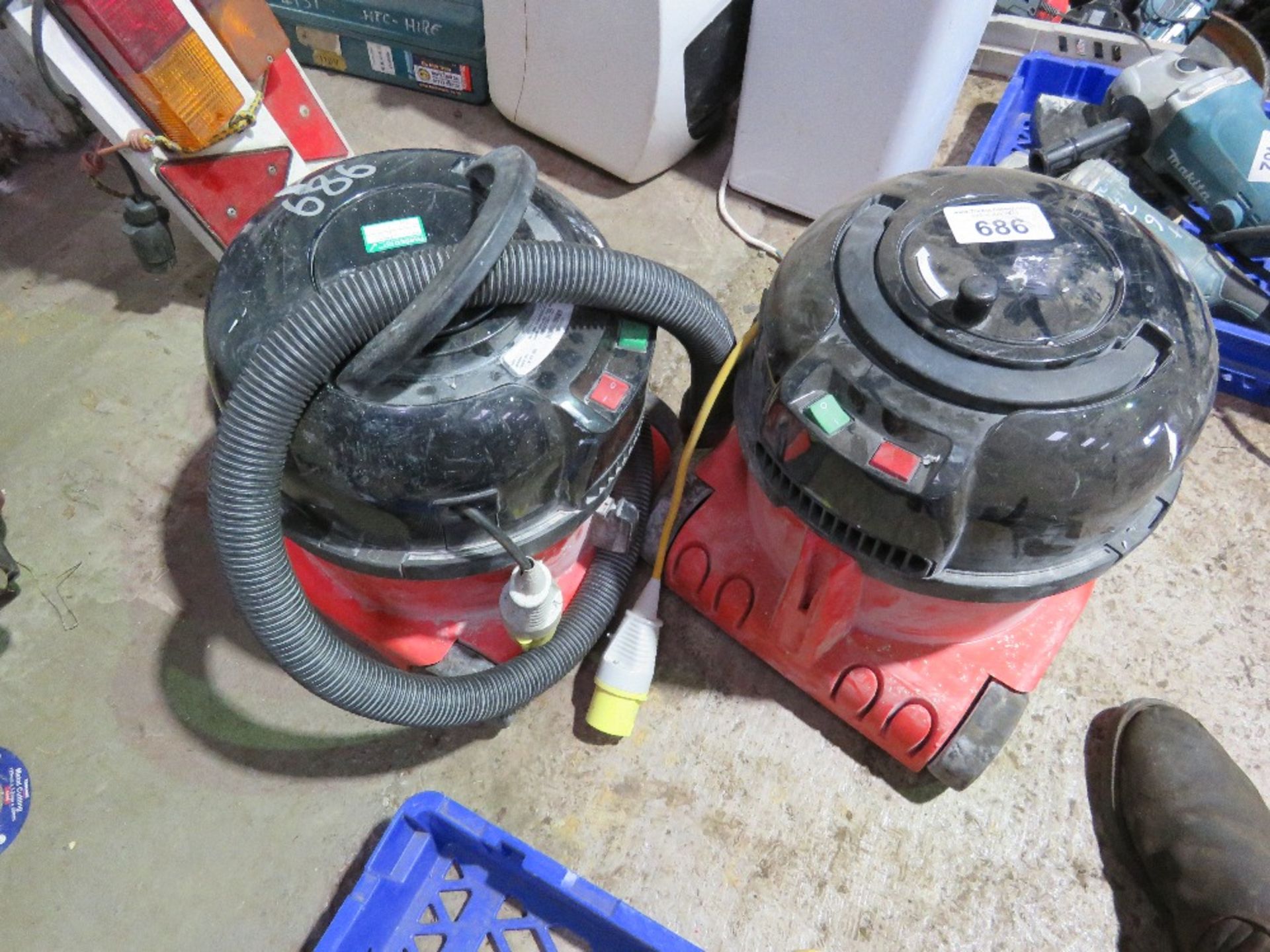 2 X NUMATIC 110VOLT VACUUM CLEANERS. SOURCED FROM COMPANY LIQUIDATION. THIS LOT IS SOLD UNDER THE AU