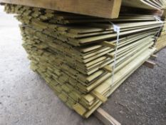 LARGE PACK OF PRESSURE TREATED SHIPLAP FENCE CLADDING TIMBER BOARDS. 1.72M LENGTH X 100MM WIDTH APPR