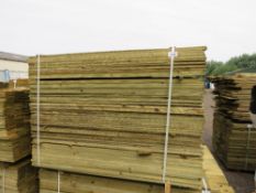 EXTRA LARGE PACK OF PRESSURE TREATED FEATHER EDGE FENCE CLADDING TIMBER BOARDS. 1.50M LENGTH X 100MM