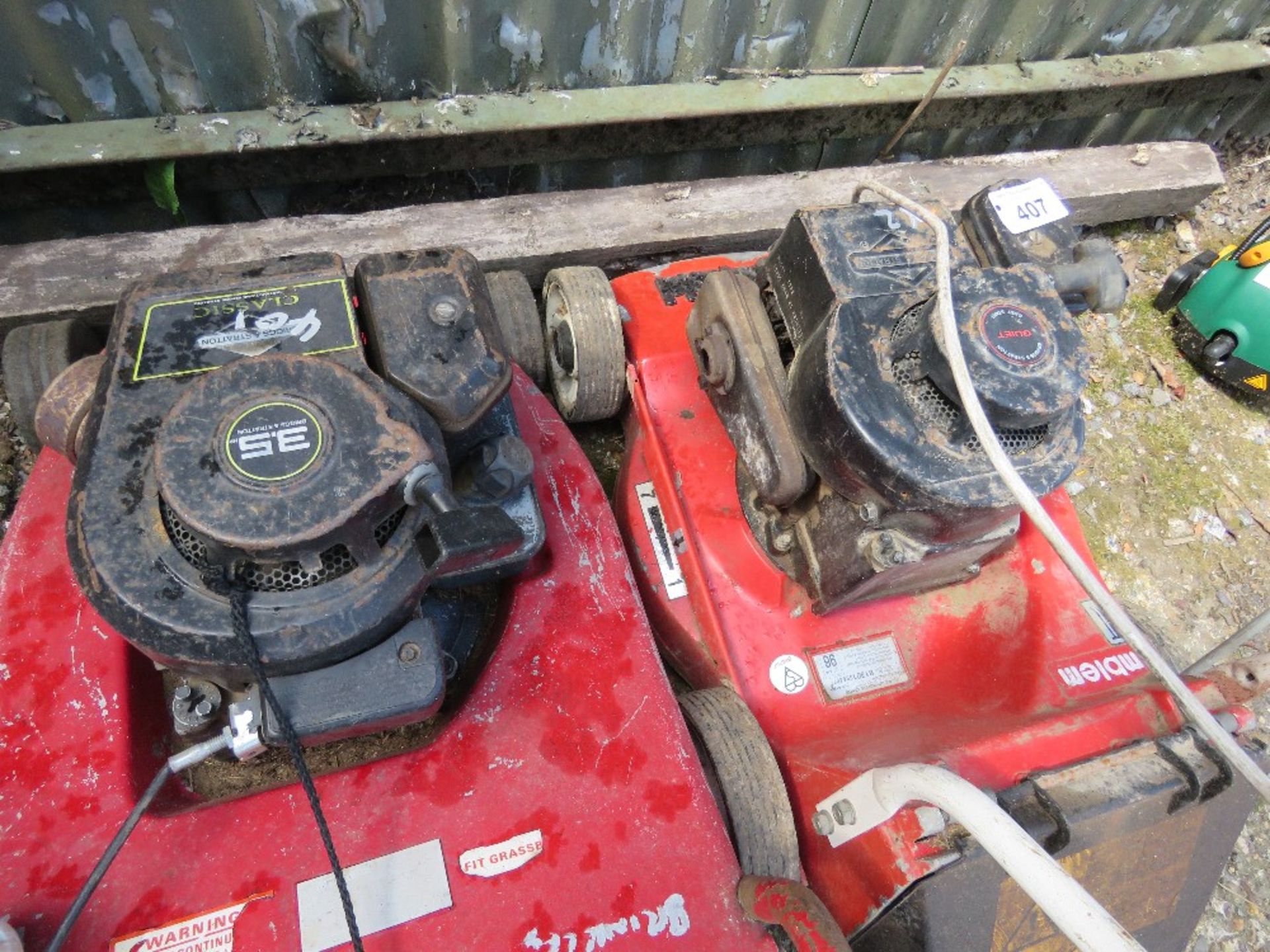 2 X PETROL ENGINED LAWN MOWERS. - Image 6 of 6