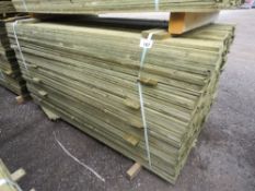 EXTRA LARGE PACK OF PRESSURE TREATED FEATHER EDGE FENCE CLADDING TIMBER BOARDS. 1.80M LENGTH X 100MM