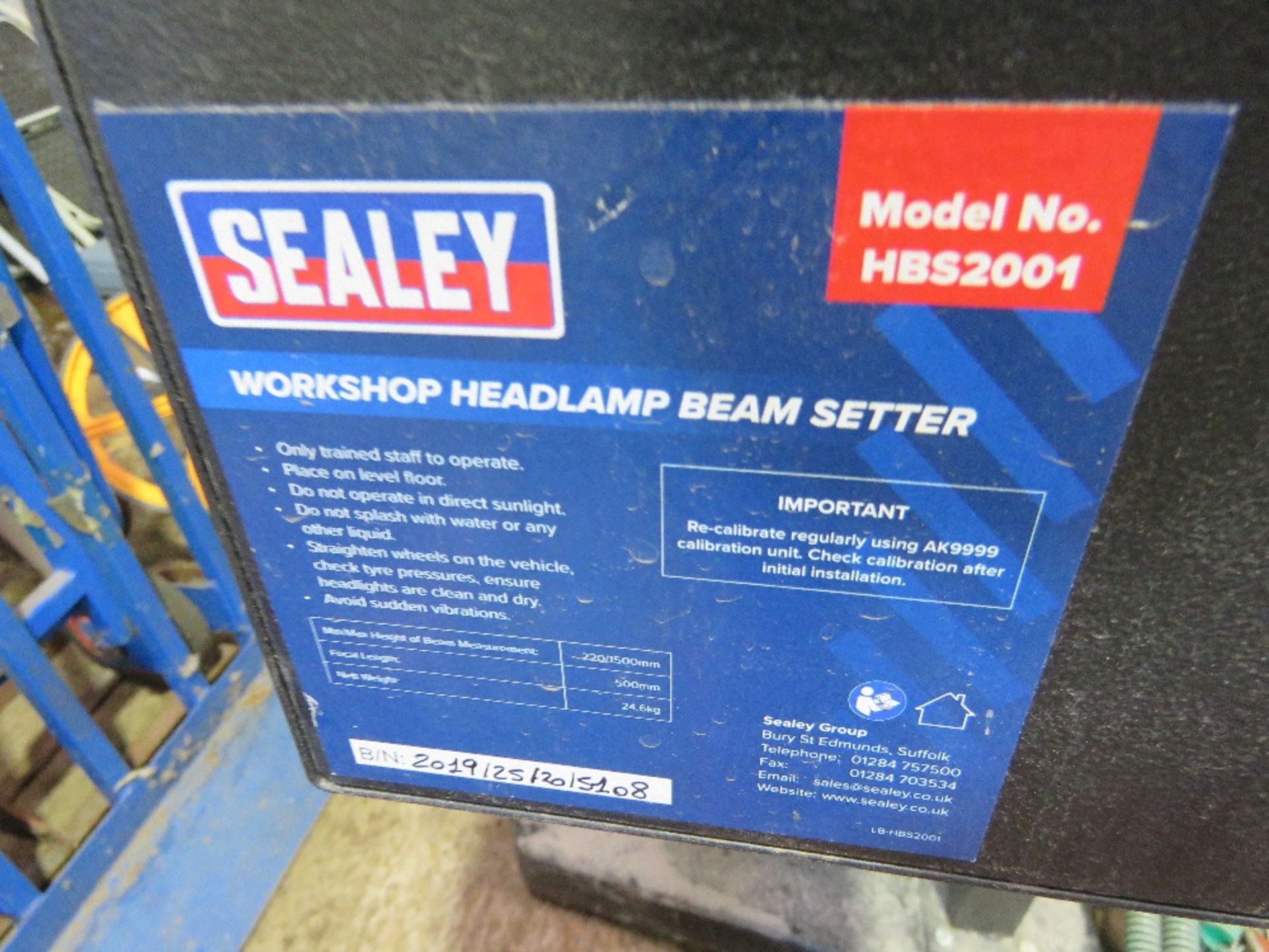 SEALEY HEADLIGHT BEAM CHECKER. SOURCED FROM COMPANY LIQUIDATION. - Image 7 of 7