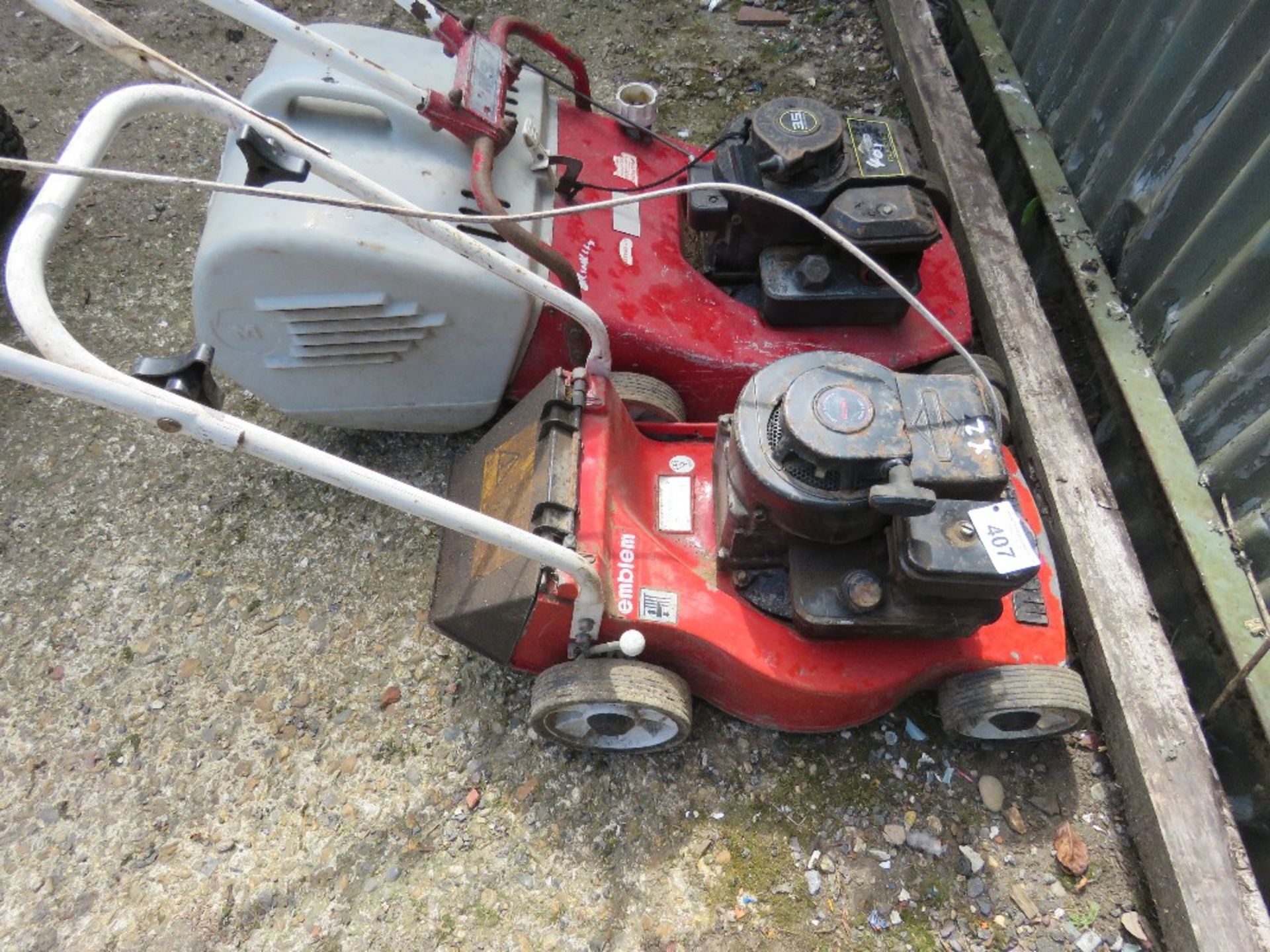 2 X PETROL ENGINED LAWN MOWERS. - Image 2 of 6