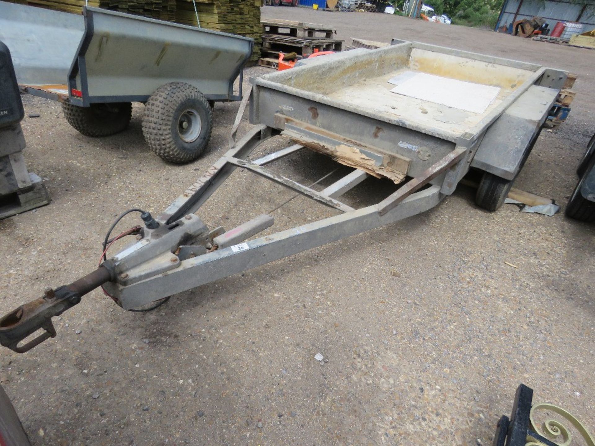 INDESPENSION TYPE TWIN AXLED PLANT TRAILER 8FT X 4FT APPROX. ID:A247098/JUPPDT04. DIRECT FROM UTILIT