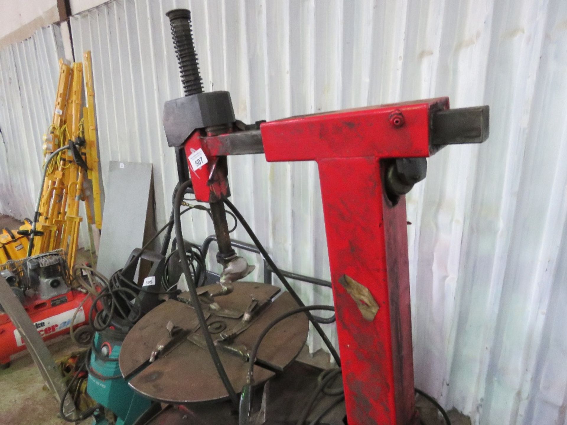 TYRE REMOVING MACHINE, 240VOLT POWERED. WORKING WHEN REMOVED FROM GARAGE LIQUIDATION. THIS LOT IS - Image 8 of 8