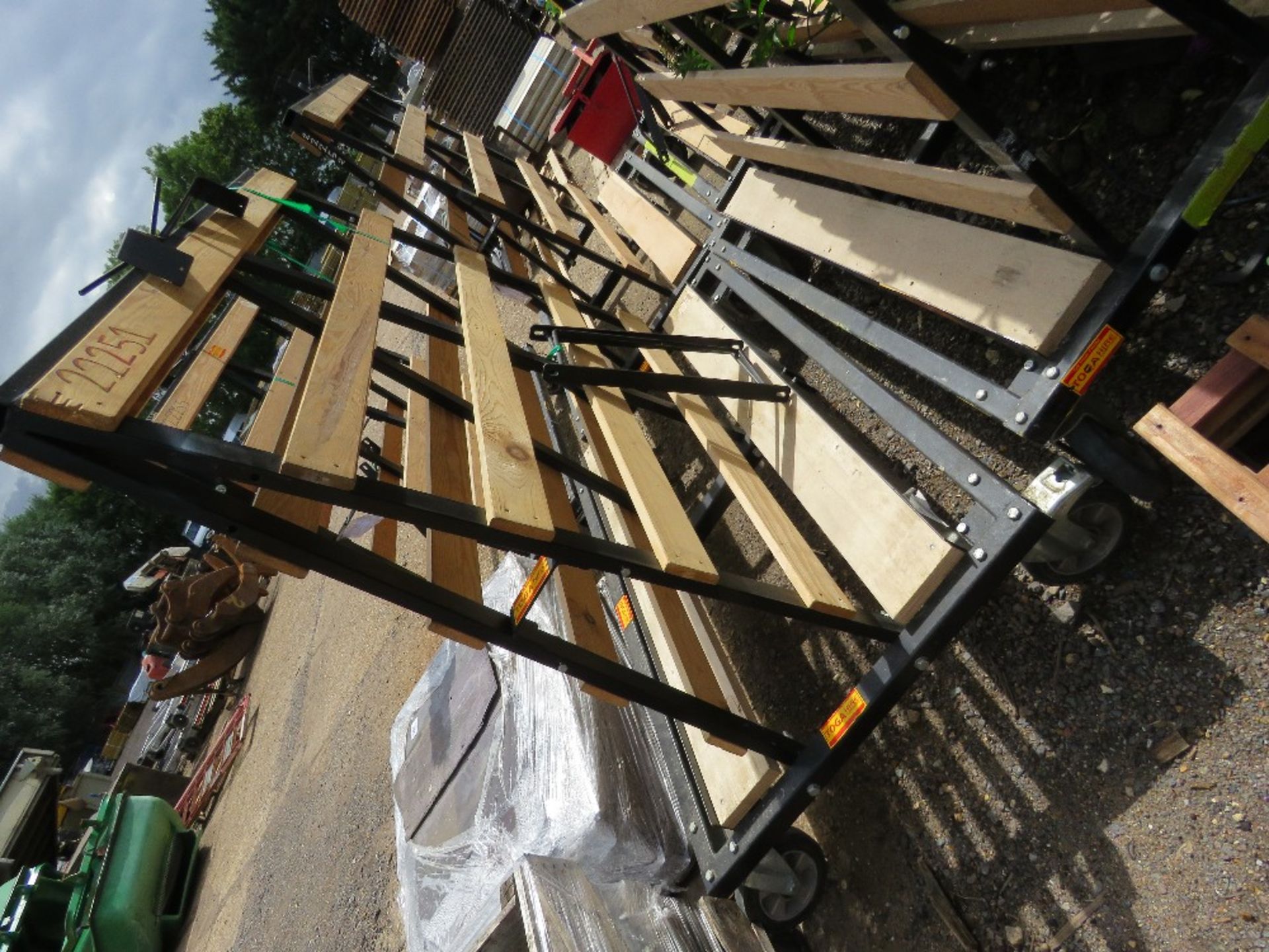 HEAVY DUTY DOUBLE SIDED BOARD TROLLEY, 5FT LENGTH APPROX. - Image 2 of 2