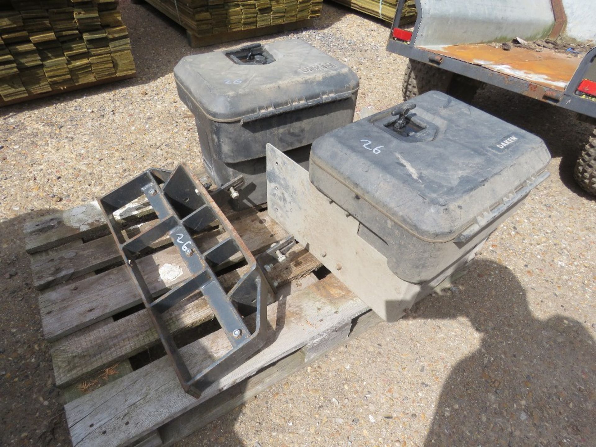 2NO DAKEN TOOL BOXES PLUS A FRONT WEIGHT CARRIER. - Image 2 of 4