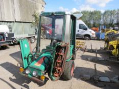 RANSOMES 213 TRIPLE MOWER WITH CAB, KUBOTA ENGINE. WHEN TESTED WAS SEEN TO RUN AND DRIVE..SEE VIDEO.