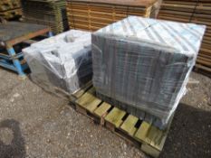 2 X PALLETS OF OMEGA PERMEABLE CHARCOAL GREY PAVERS, 215X115X60MM.