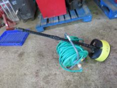 HOSE REEL PLUS A KARCHER SCRUBBER HEAD. THIS LOT IS SOLD UNDER THE AUCTIONEERS MARGIN SCHEME, THE