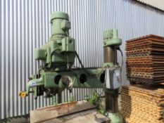 KITCHEN AND WADE RADIAL ARM DRILL, WORKING WHEN RECENTLY REMOVED FROM WORKSHOP. (WEIGHT 3-3.5TONNES