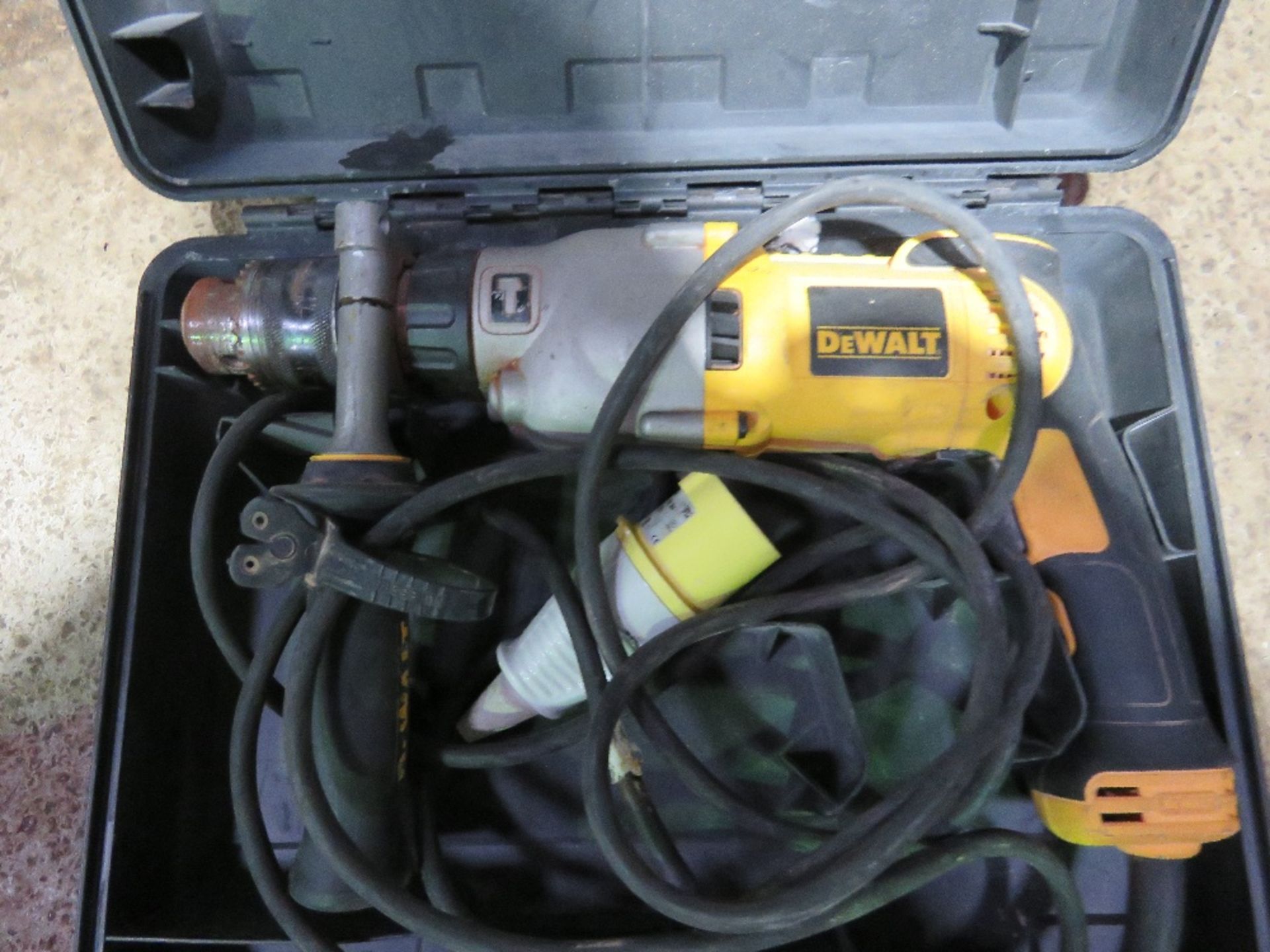 DEWALT 110VOLT DRILL. THIS LOT IS SOLD UNDER THE AUCTIONEERS MARGIN SCHEME, THEREFORE NO VAT WILL