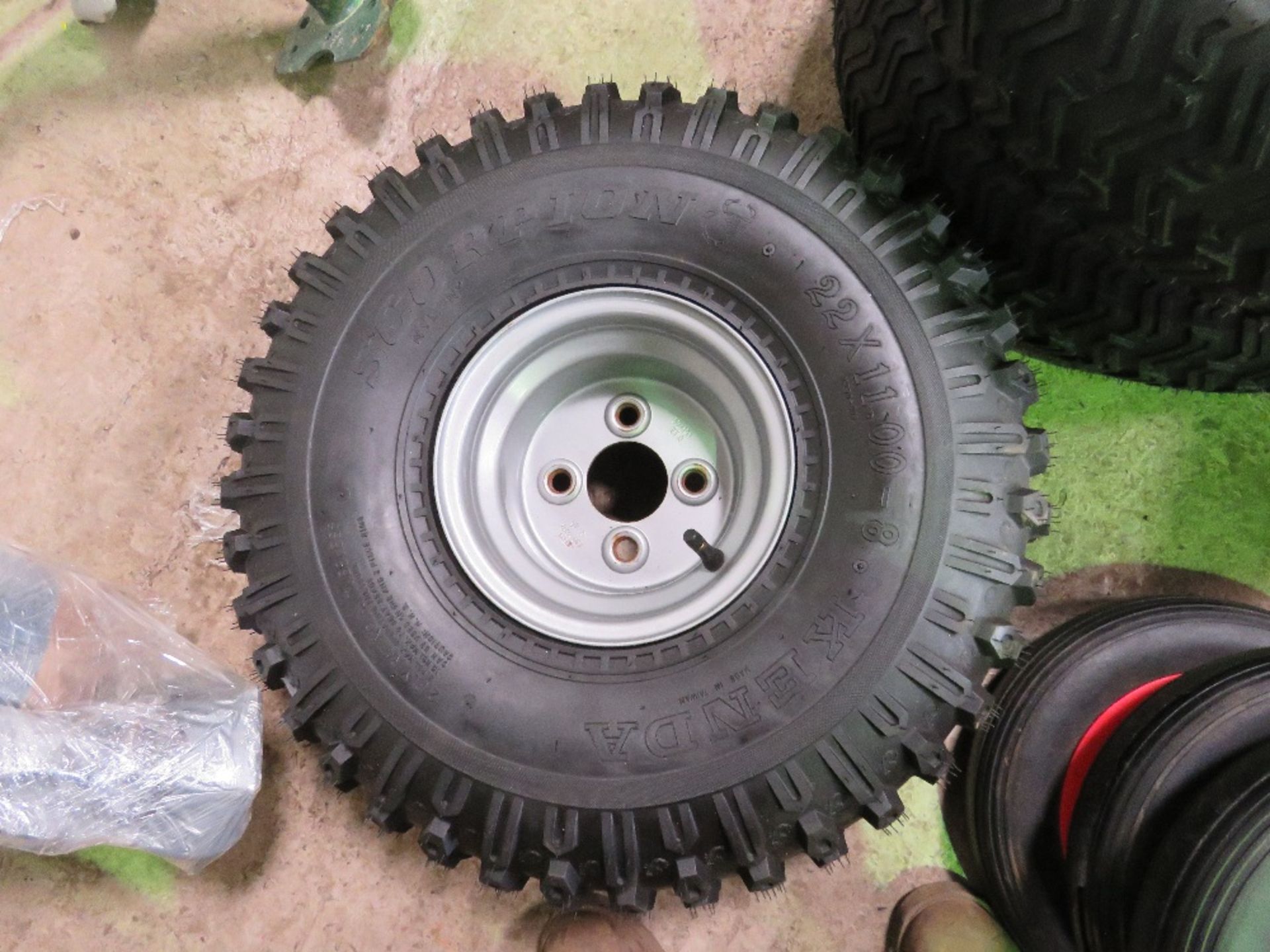 2 X 4 STUD WHEELS AND TYRES, 22X11.00 SIZE. - Image 4 of 4