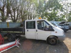 FORD TRANSIT CREW CAB TIPPER TRUICK REG: AP08 CYU. DIRECT FROM LOCAL BUILDER WHO HAS UPDATED TO A NE
