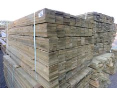 LARGE PACK OF PRESSURE TREATED FEATHER EDGE FENCE CLADDING TIMBER BOARDS. 1.8M LENGTH X 100MM WIDTH