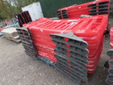 STACK OF APPROXIMATELY 21NO PLASTIC CHAPTER 8 BARRIERS . THIS LOT IS SOLD UNDER THE AUCTIONEERS M
