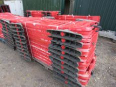 STACK OF APPROXIMATELY 21NO PLASTIC CHAPTER 8 BARRIERS . THIS LOT IS SOLD UNDER THE AUCTIONEERS M