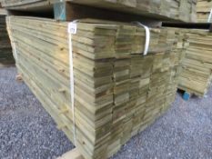 LARGE PACK OF PRESSURE TREATED FEATHER EDGE FENCE CLADDING TIMBER BOARDS. 1.65M LENGTH X 100MM WIDTH