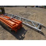 2 X PALLET RACKING UPRIGHTS PLUS A LARGE QUANTITY OF BEAMS. THIS LOT IS SOLD UNDER THE AUCTIONEER