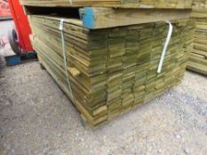 LARGE PACK OF PRESSURE TREATED FEATHER EDGE FENCE CLADDING TIMBER BOARDS. 1.50M LENGTH X 100MM WIDTH