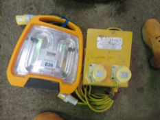 JUNCTION BOX AND LIGHT 110VOLT. THIS LOT IS SOLD UNDER THE AUCTIONEERS MARGIN SCHEME, THEREFORE N