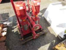 PULLEN SERIES E FIRE PAK TWIN PUMP WATER PUMP UNIT WITH CONTROL PANEL. THIS LOT IS SOLD UNDER TH