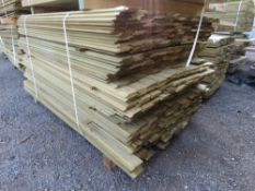 LARGE PACK OF PRESSURE TREATED SHIPLAP TYPE FENCE CLADDING TIMBER BOARDS. 1.6-1.8M LENGTH X 100MM WI