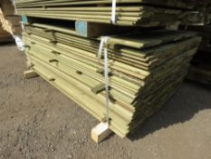 LARGE PACK OF TREATED SHIPLAP FENCE CLADDING TIMBER BAORDS 1.73M LENGTH X 100MM WIDTH APPROX.