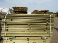 LARGE PACK OF TREATED SHIPLAP FENCE CLADDING TIMBER BAORDS 1.73M LENGTH X 100MM WIDTH APPROX.