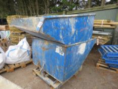 2 X FORKLIFT MOUNTED TIPPING SKIPS.