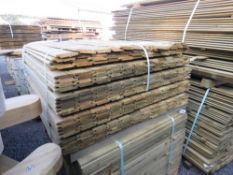 PACK OF PRESSURE TREATED SHIPLAP TYPE FENCE CLADDING TIMBER BOARDS. OFFCUTS 1M LENGTH X 100MM WIDTH